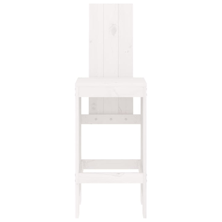 barstole 2 stk. 40x42x120 cm massivt fyrretræ hvid