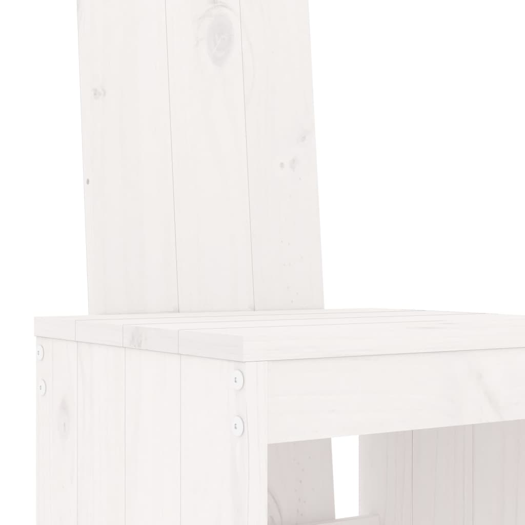 barstole 2 stk. 40x42x120 cm massivt fyrretræ hvid