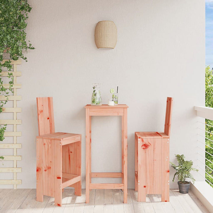 barstole 2 stk. 40x42x120 cm massivt douglasgran