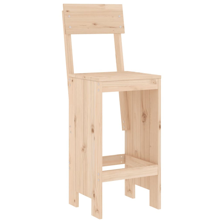 barstole 2 stk. 40x48,5x115,5 cm massivt fyrretræ