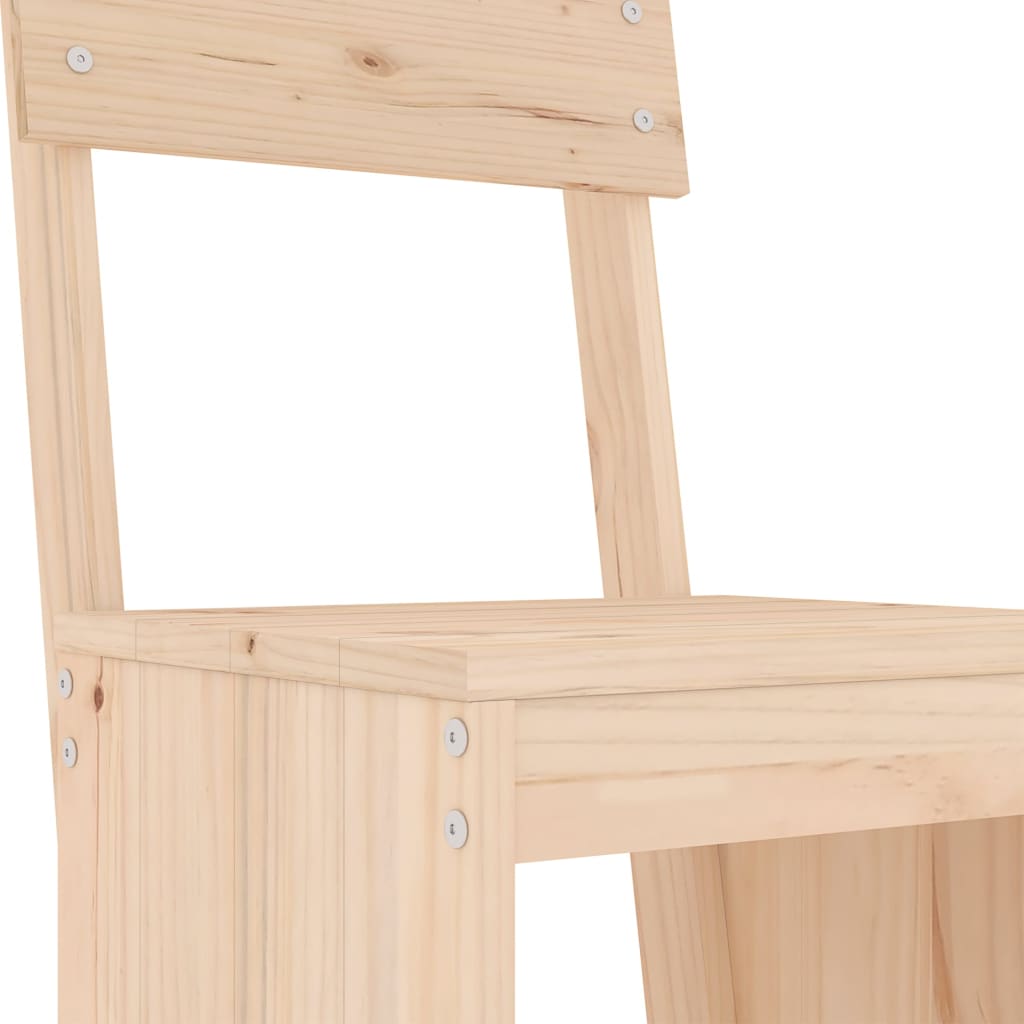 barstole 2 stk. 40x48,5x115,5 cm massivt fyrretræ