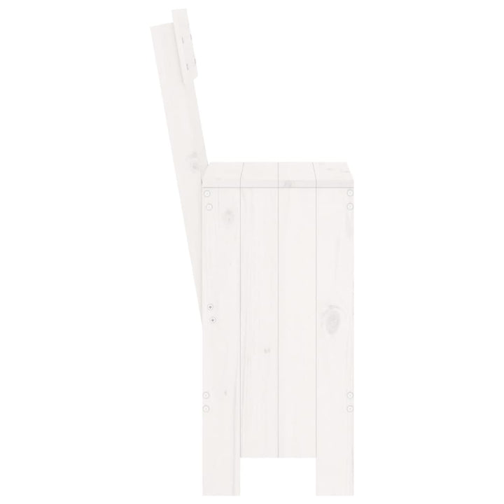 barstole 2 stk. 40x48,5x115,5 cm massivt fyrretræ hvid