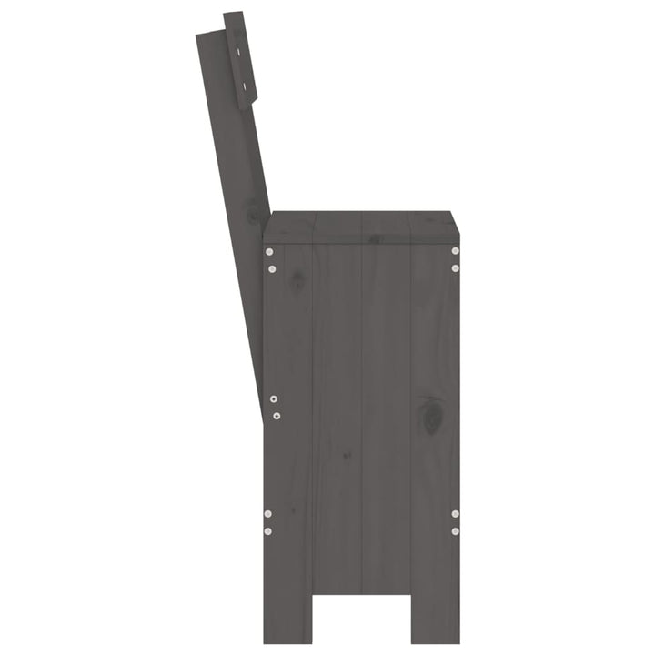barstole 2 stk. 40x48,5x115,5 cm massivt fyrretræ grå