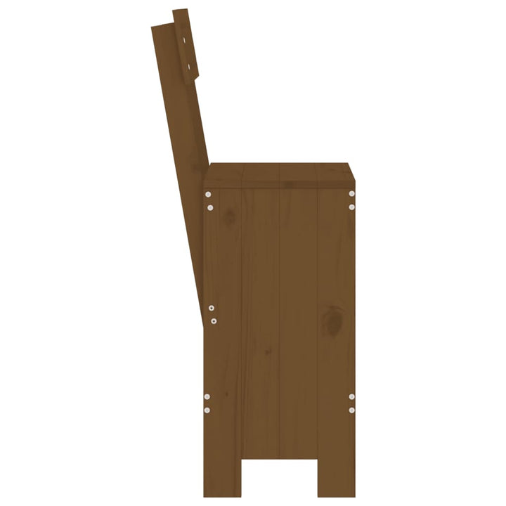 barstole 2 stk. 40x48,5x115,5 cm massivt fyrretræ gyldenbrun