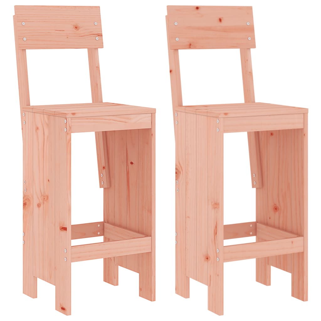 barstole 2 stk. 40x48,5x115,5 cm massivt douglasgran