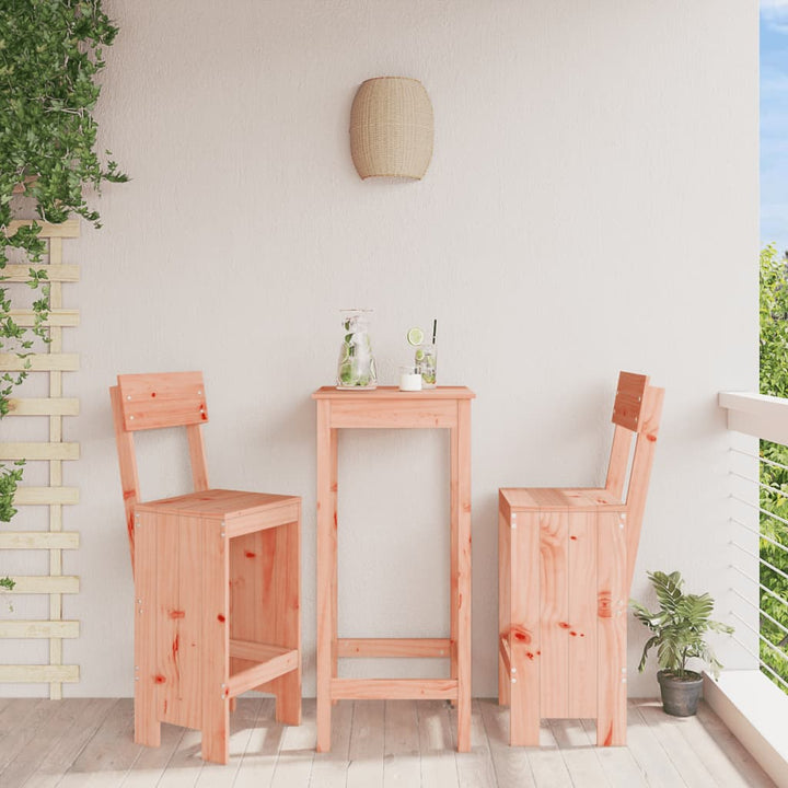 barstole 2 stk. 40x48,5x115,5 cm massivt douglasgran