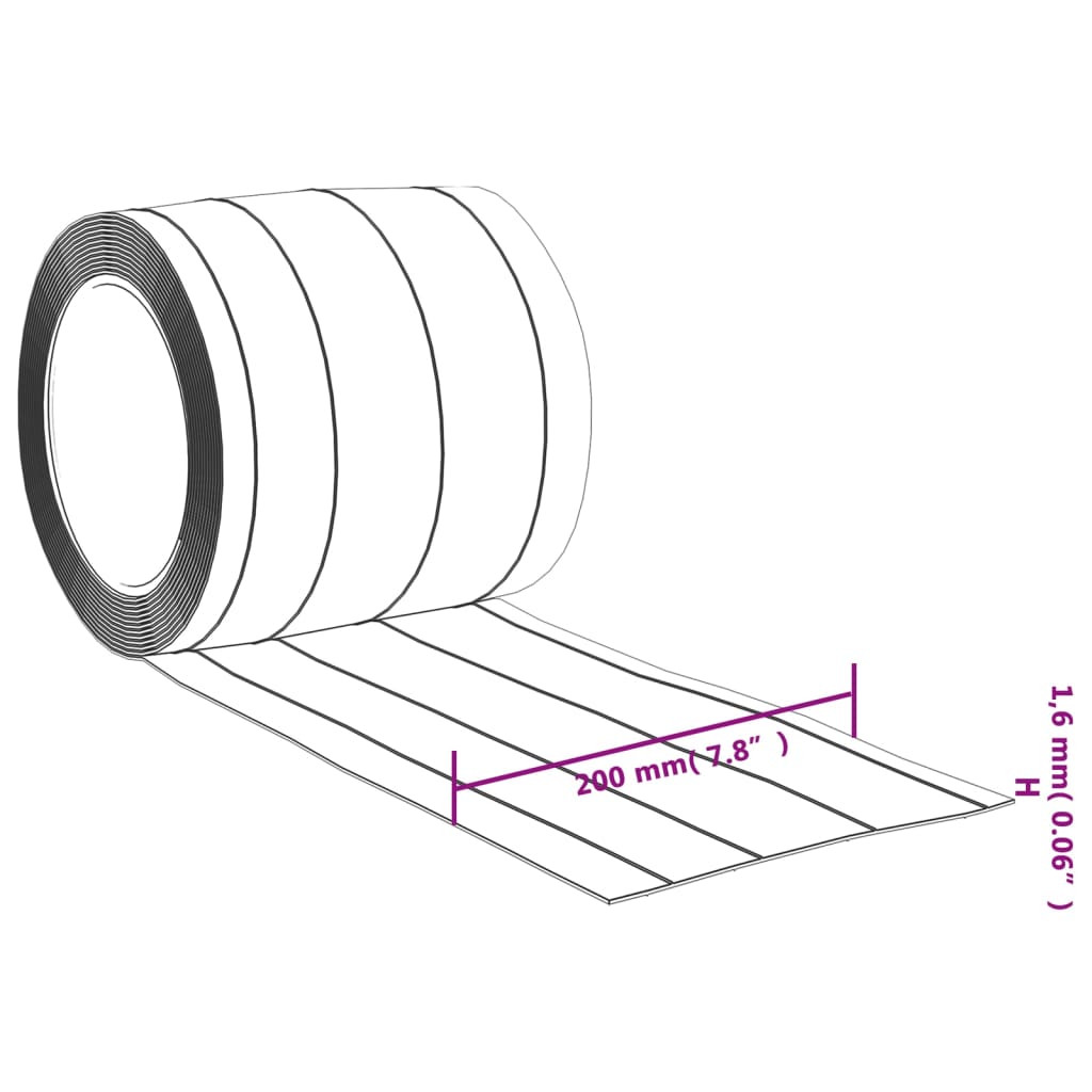 bændelgardin 200 mm x 1,6 mm 25 m PVC transparent