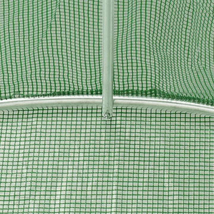 drivhus med stålstel 10 m² 5x2x2,3 m grøn