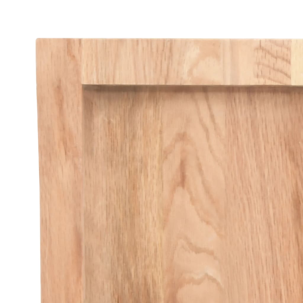 væghylde 80x40x(2-6) cm behandlet massivt egetræ lysebrun