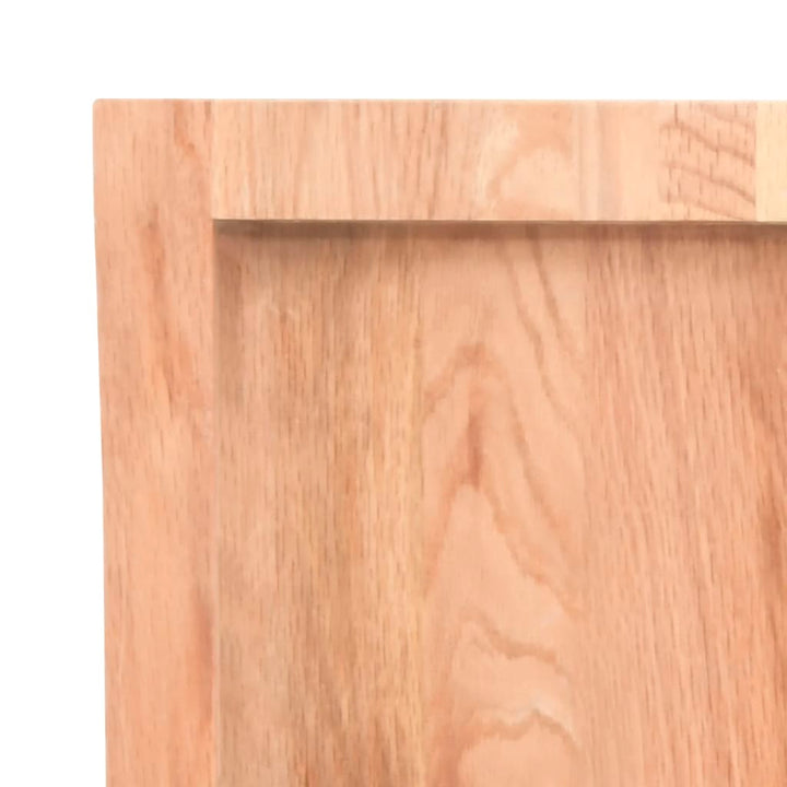 væghylde 80x40x(2-6) cm behandlet massivt egetræ lysebrun