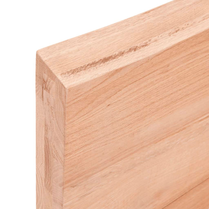 væghylde 80x40x(2-6) cm behandlet massivt egetræ lysebrun