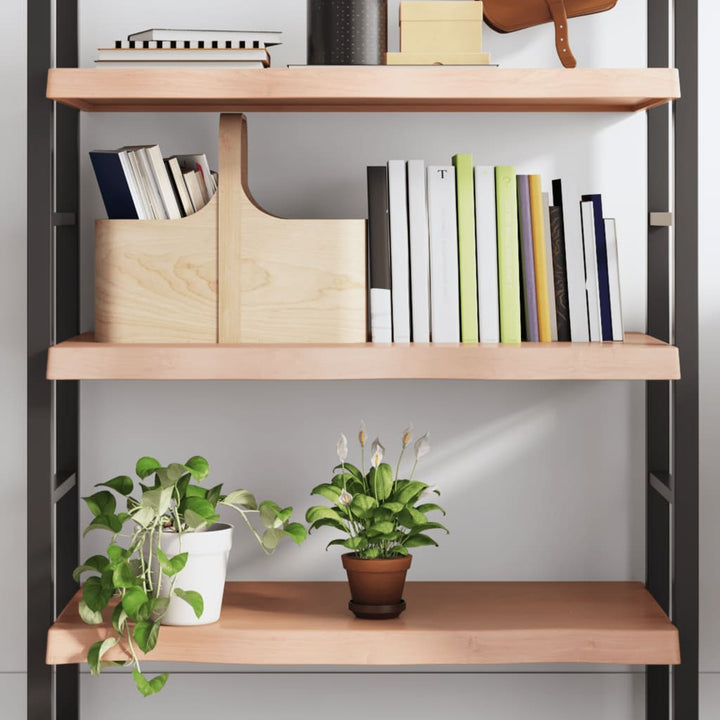 væghylde 80x40x(2-6) cm behandlet massivt egetræ lysebrun