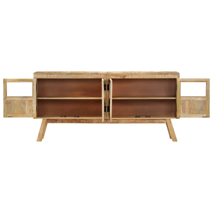 skænk 160x30x76 cm massivt mangotræ brun og sort