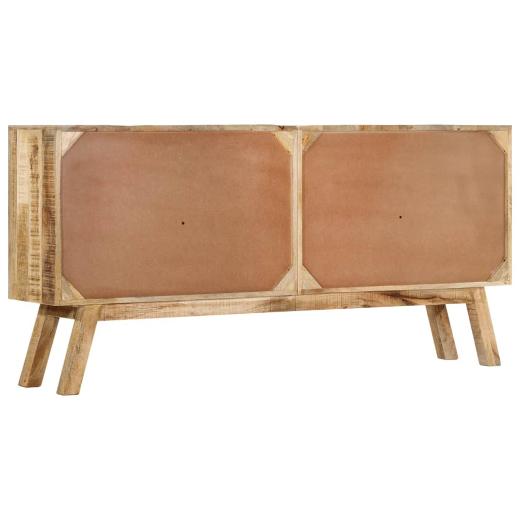 skænk 160x30x76 cm massivt mangotræ brun og sort