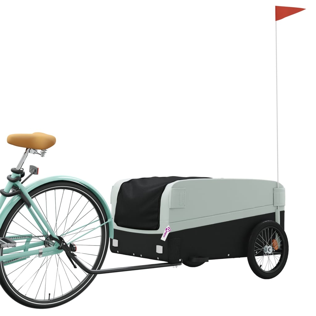 cykelanhænger 45 kg jern sort og grå