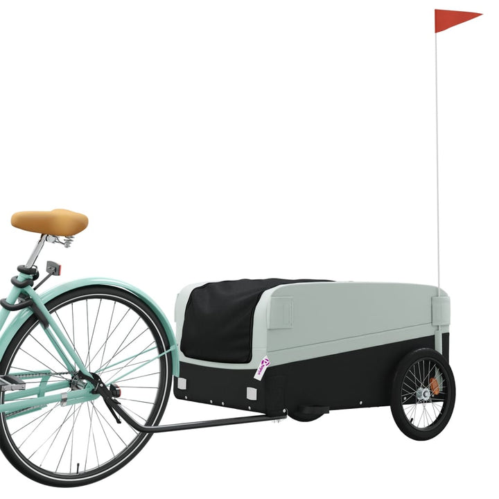 cykelanhænger 45 kg jern sort og grå