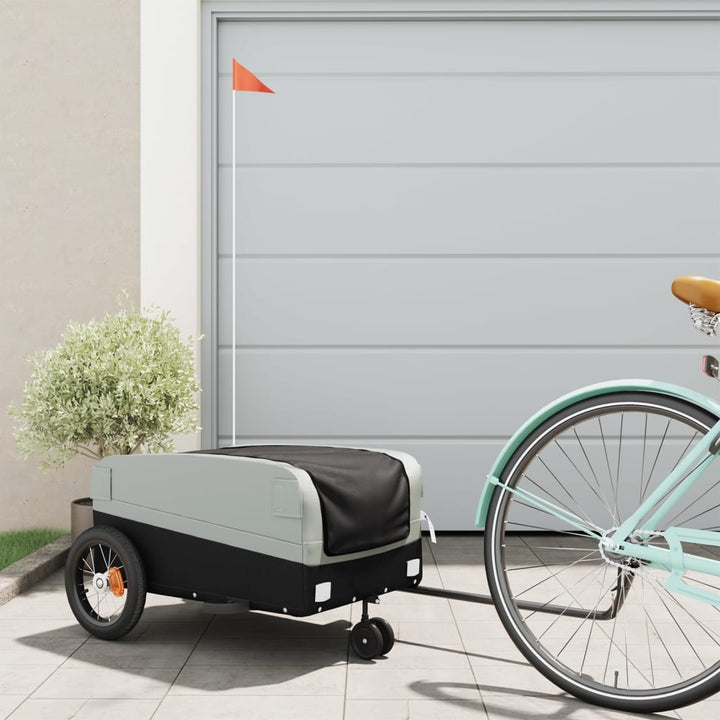 cykelanhænger 30 kg jern sort og grå