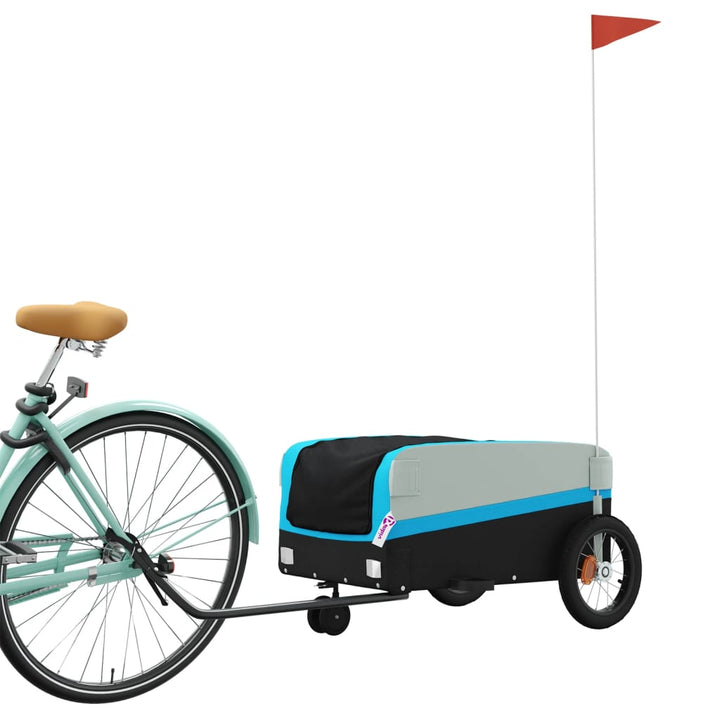 cykelanhænger 30 kg jern sort og blå