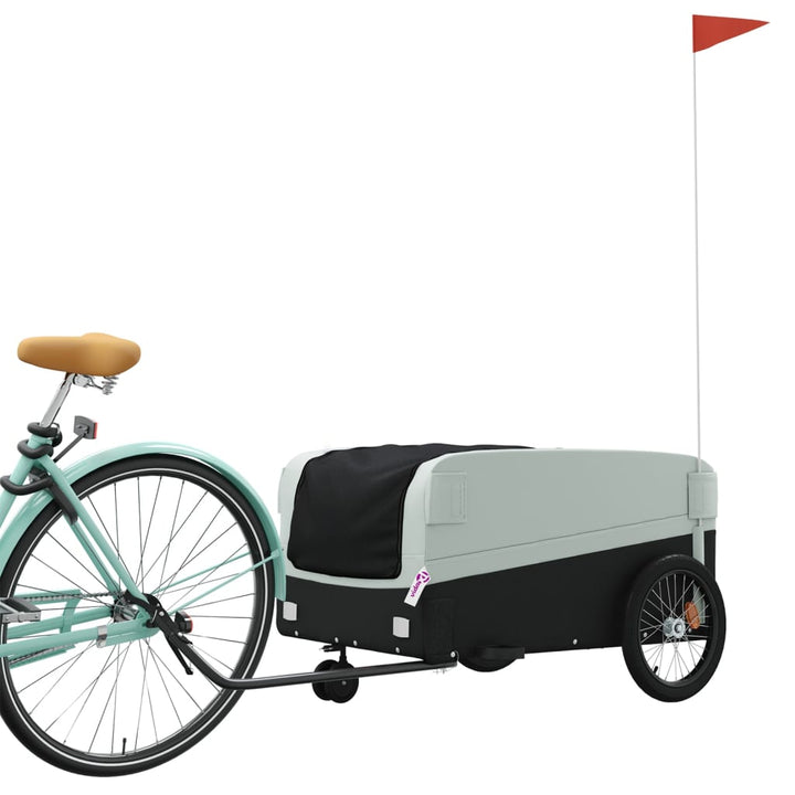 cykelanhænger 45 kg jern sort og grå