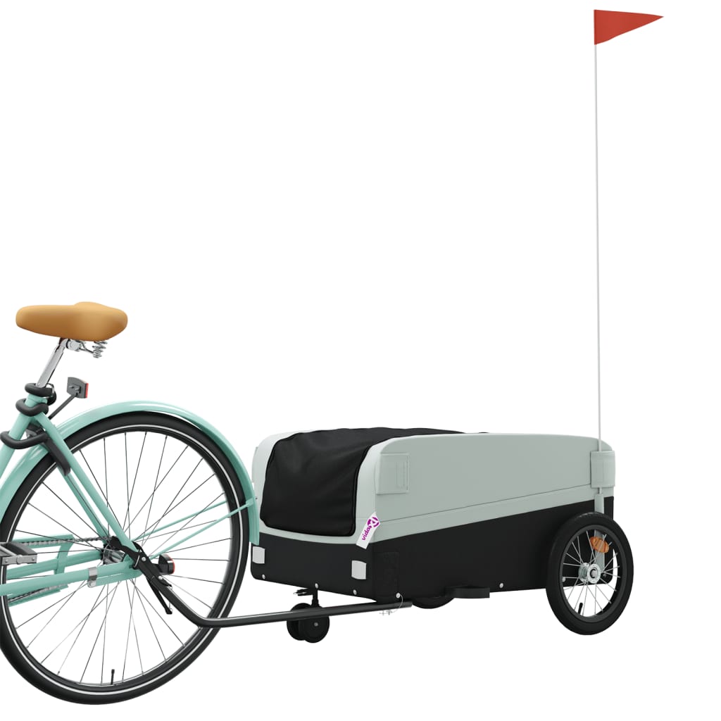 cykelanhænger 45 kg jern sort og grå