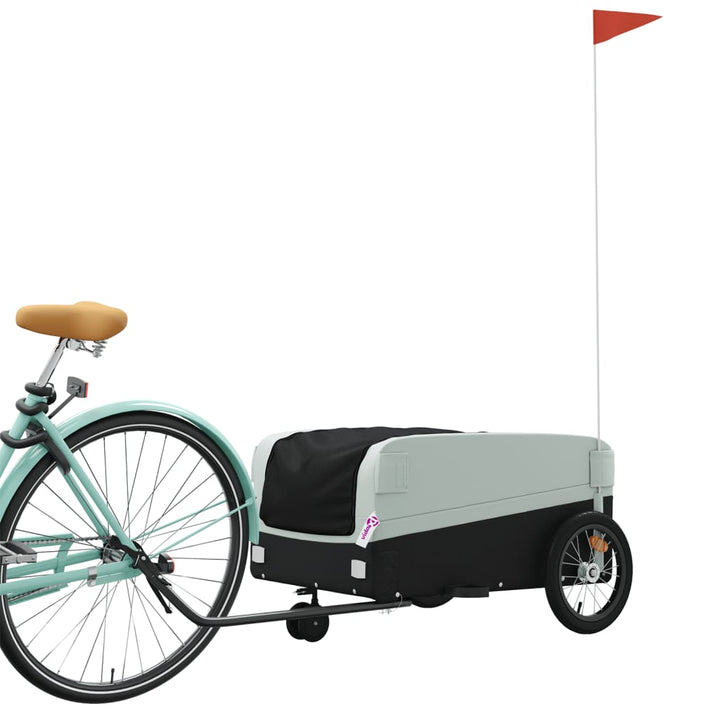 cykelanhænger 45 kg jern sort og grå