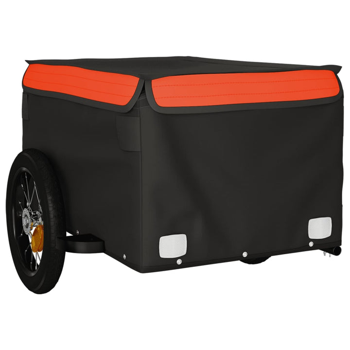 cykelanhænger 30 kg jern sort og orange