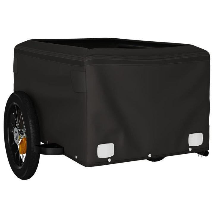 cykelanhænger 30 kg jern sort og orange