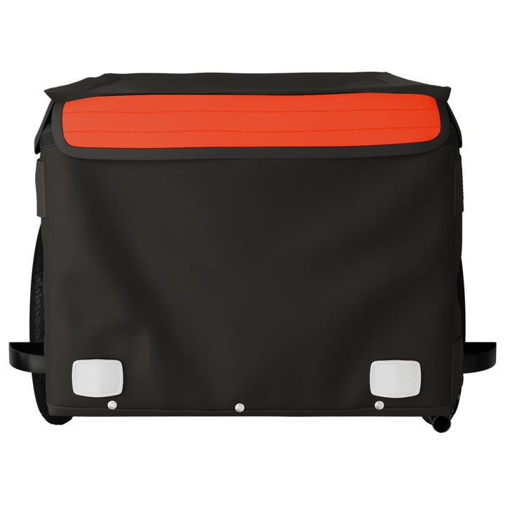 cykelanhænger 30 kg jern sort og orange