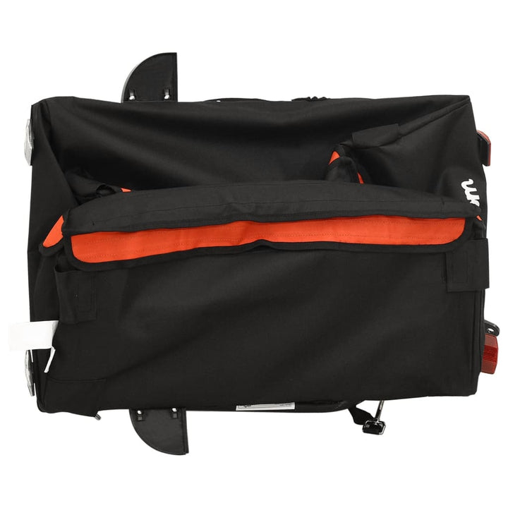 cykelanhænger 30 kg jern sort og orange