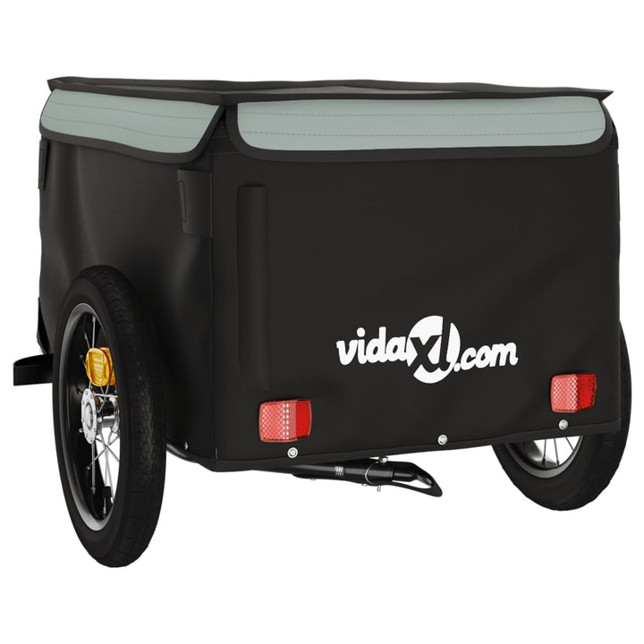 cykelanhænger 30 kg jern sort og grå