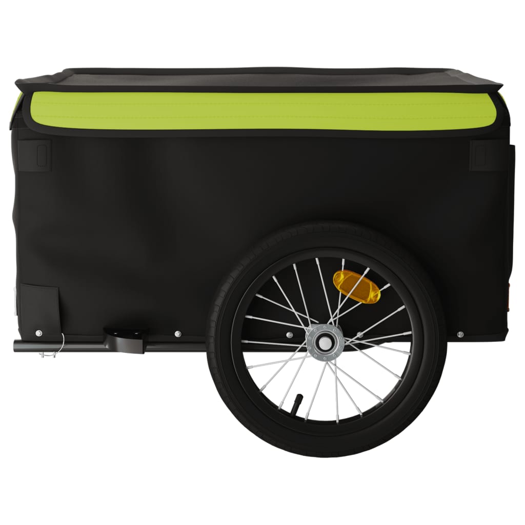 cykelanhænger 45 kg jern sort og grøn
