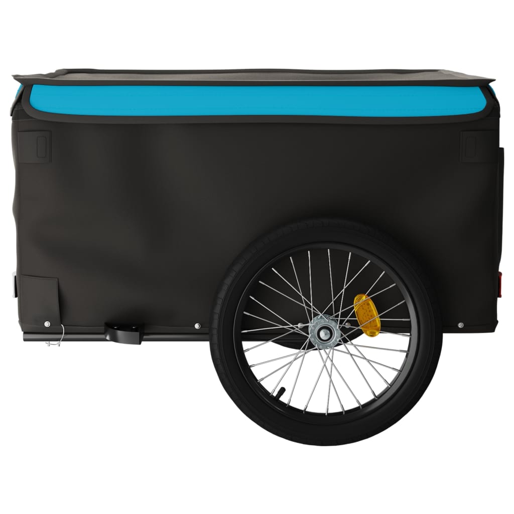 cykelanhænger 45 kg jern sort og blå