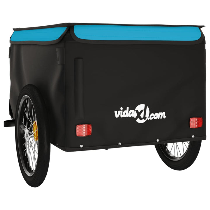 cykelanhænger 45 kg jern sort og blå