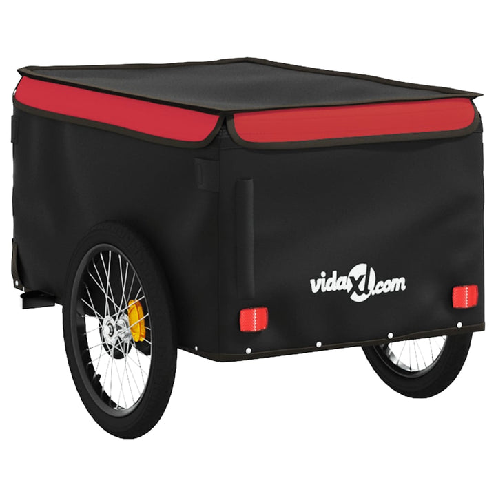 cykelanhænger 30 kg jern sort og rød