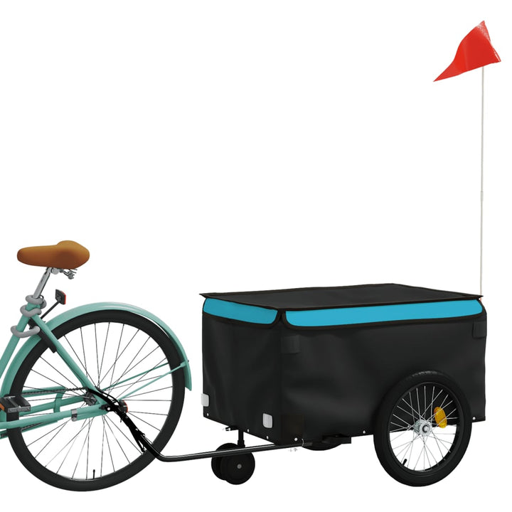 cykelanhænger 30 kg jern sort og blå
