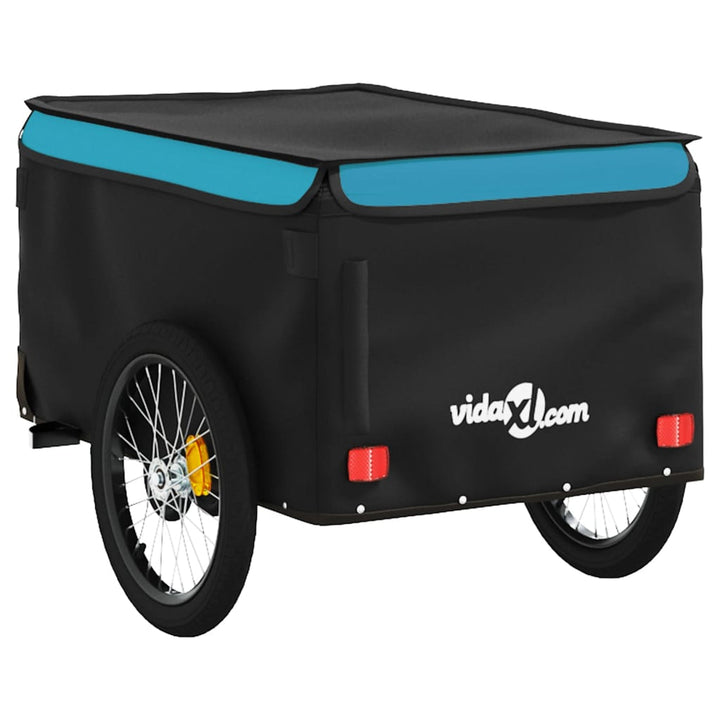 cykelanhænger 30 kg jern sort og blå