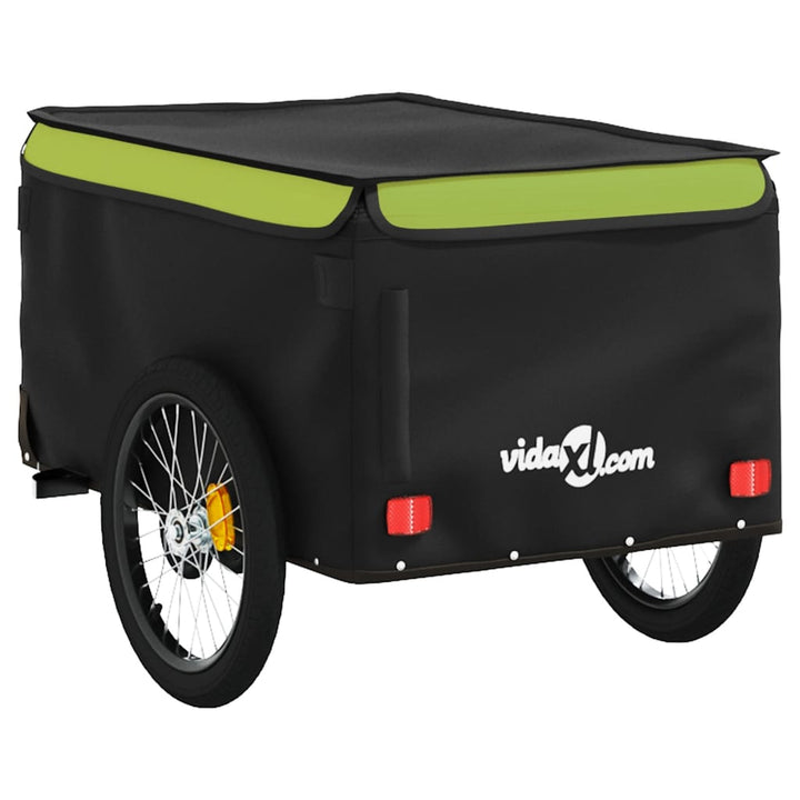 cykelanhænger 30 kg jern sort og grøn