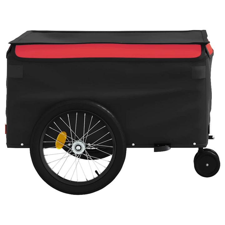 cykelanhænger 45 kg jern sort og rød