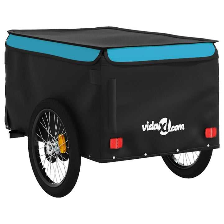 cykelanhænger 45 kg jern sort og blå