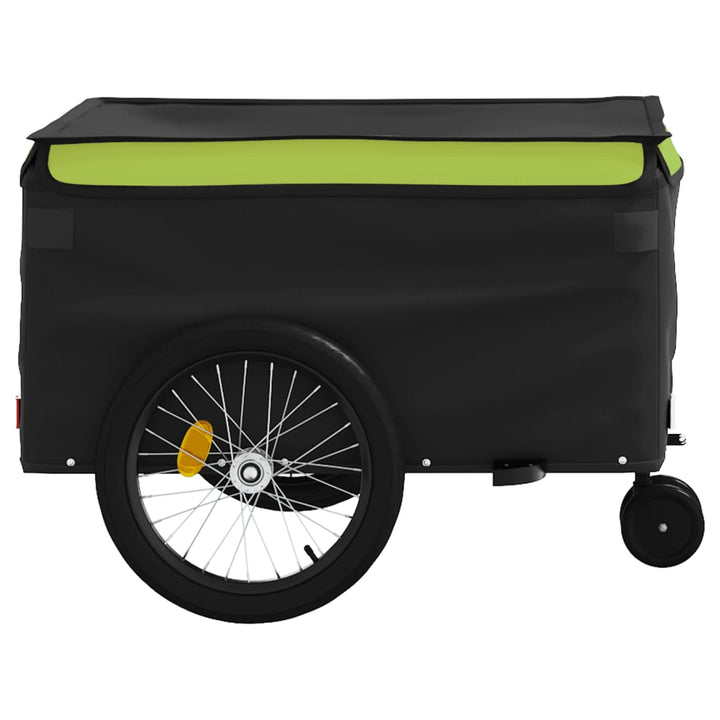 cykelanhænger 45 kg jern sort og grøn