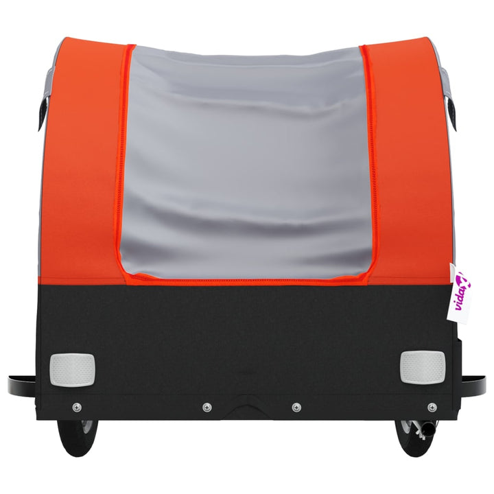 cykelanhænger 30 kg jern sort og orange