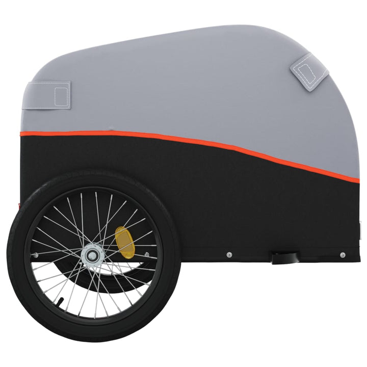 cykelanhænger 30 kg jern sort og orange