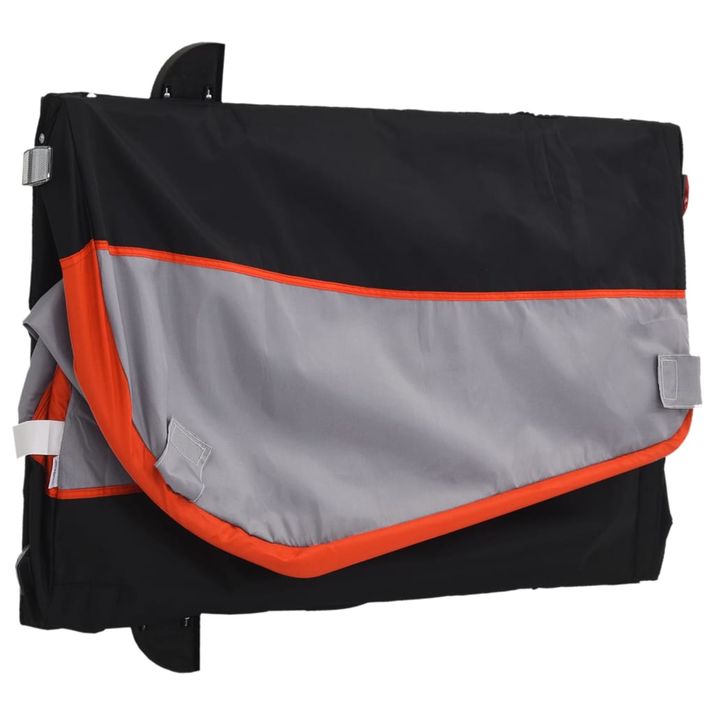 cykelanhænger 30 kg jern sort og orange