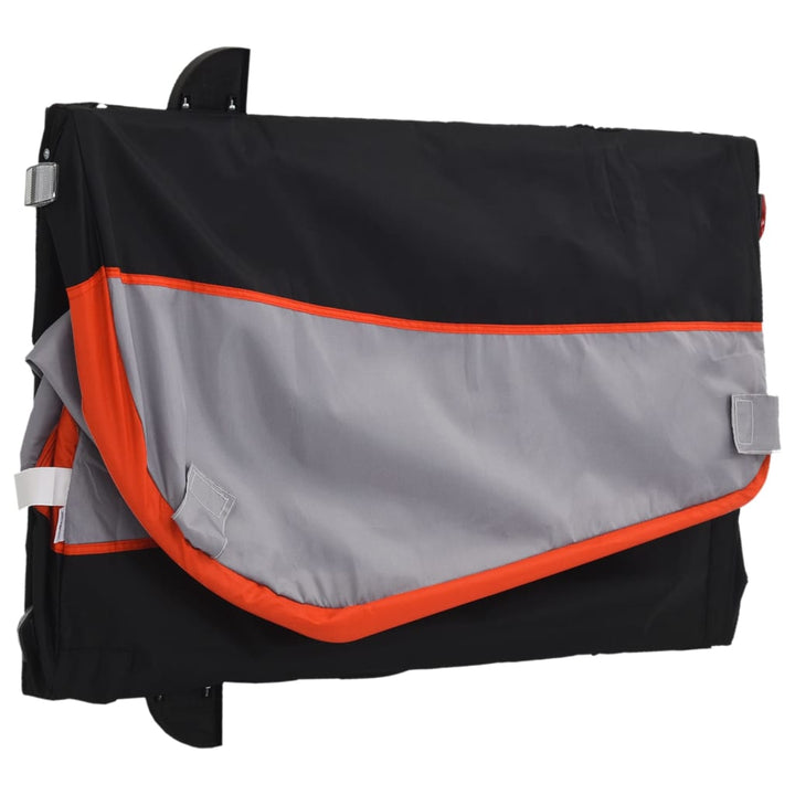 cykelanhænger 30 kg jern sort og orange