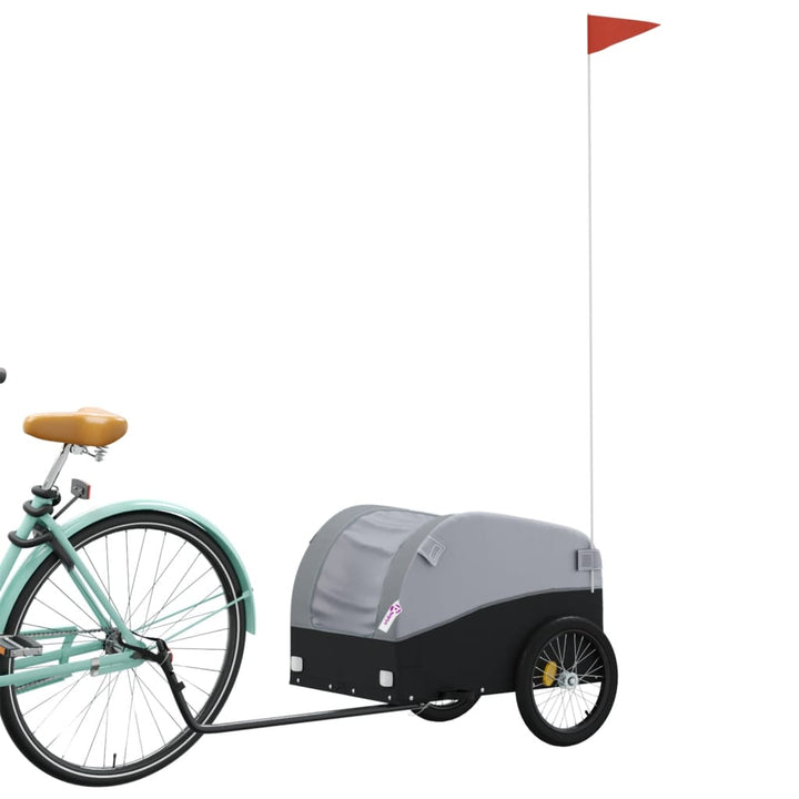 cykelanhænger 30 kg jern sort og grå