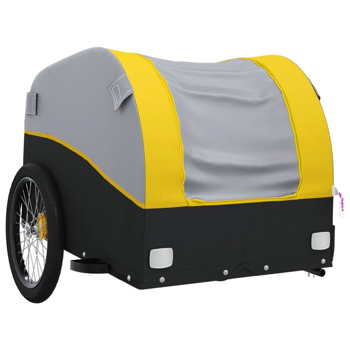cykelanhænger 30 kg jern sort og gul