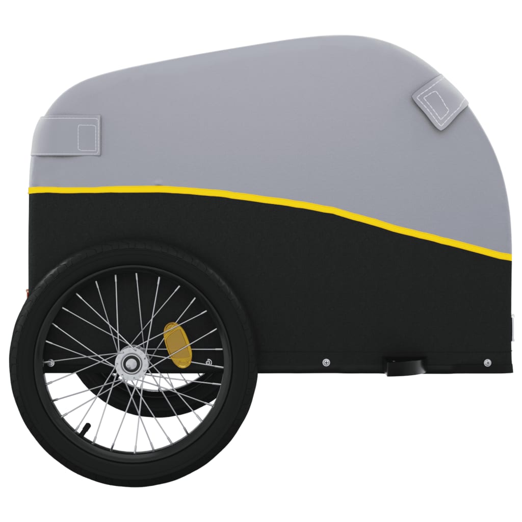 cykelanhænger 30 kg jern sort og gul