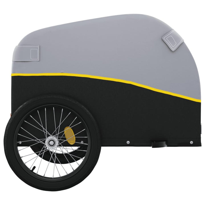 cykelanhænger 30 kg jern sort og gul