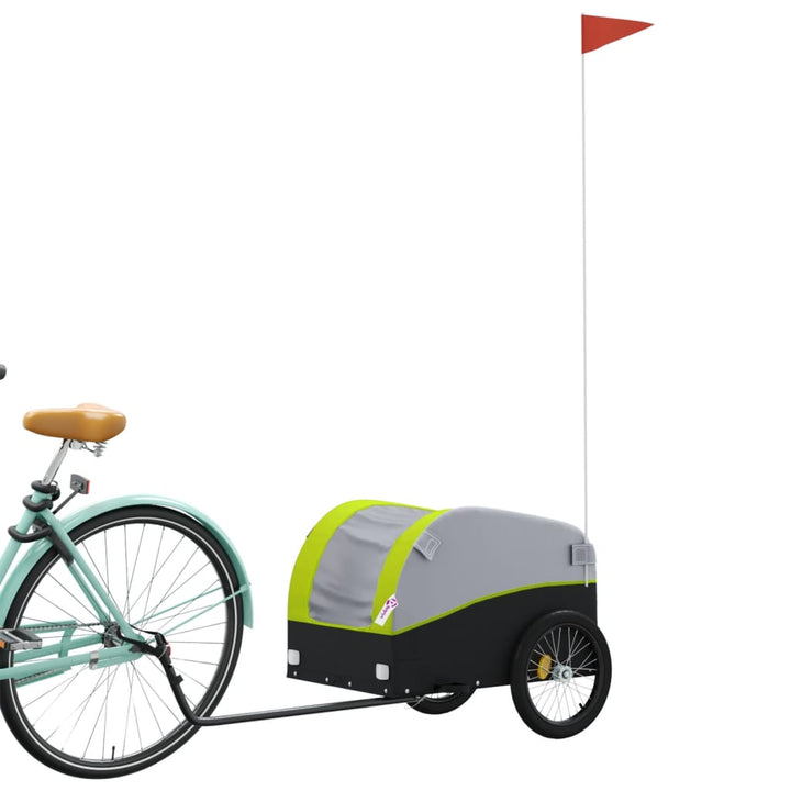 cykelanhænger 30 kg jern sort og grøn