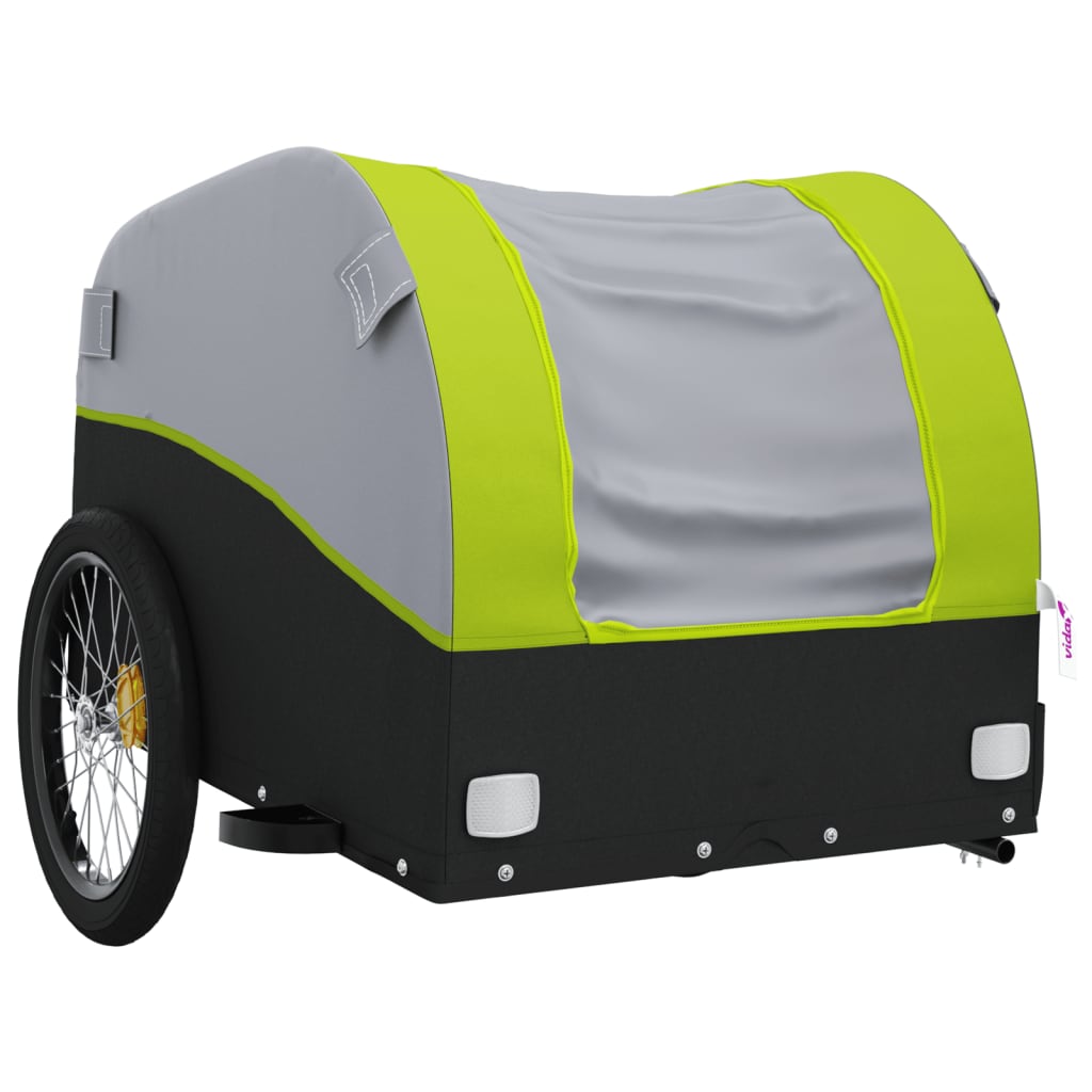 cykelanhænger 30 kg jern sort og grøn
